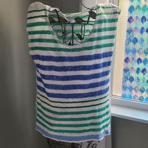 Sequin Striped T